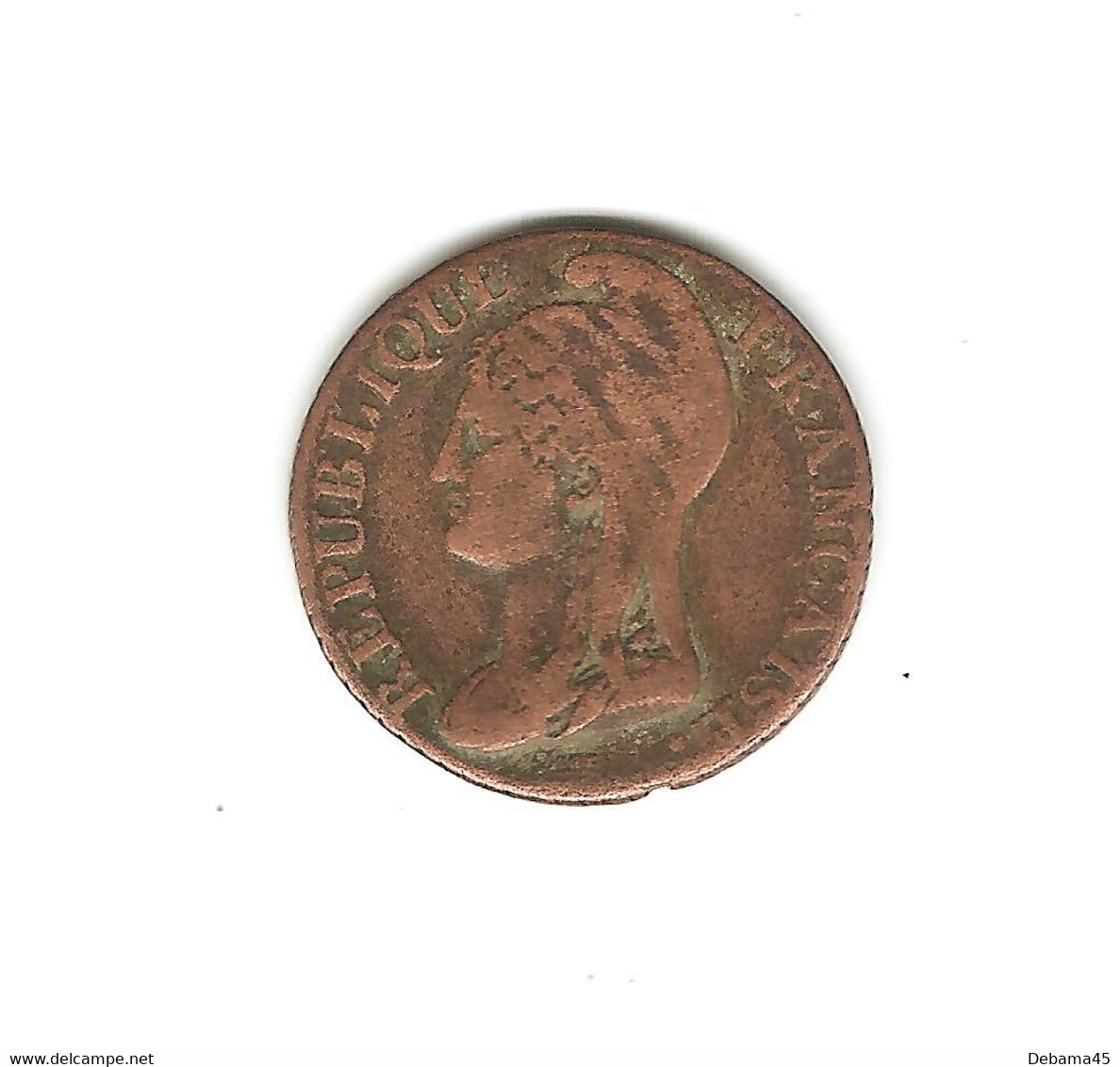421/ France : 5 Centimes Dupré An 4 A - 1792-1804 First French Republic