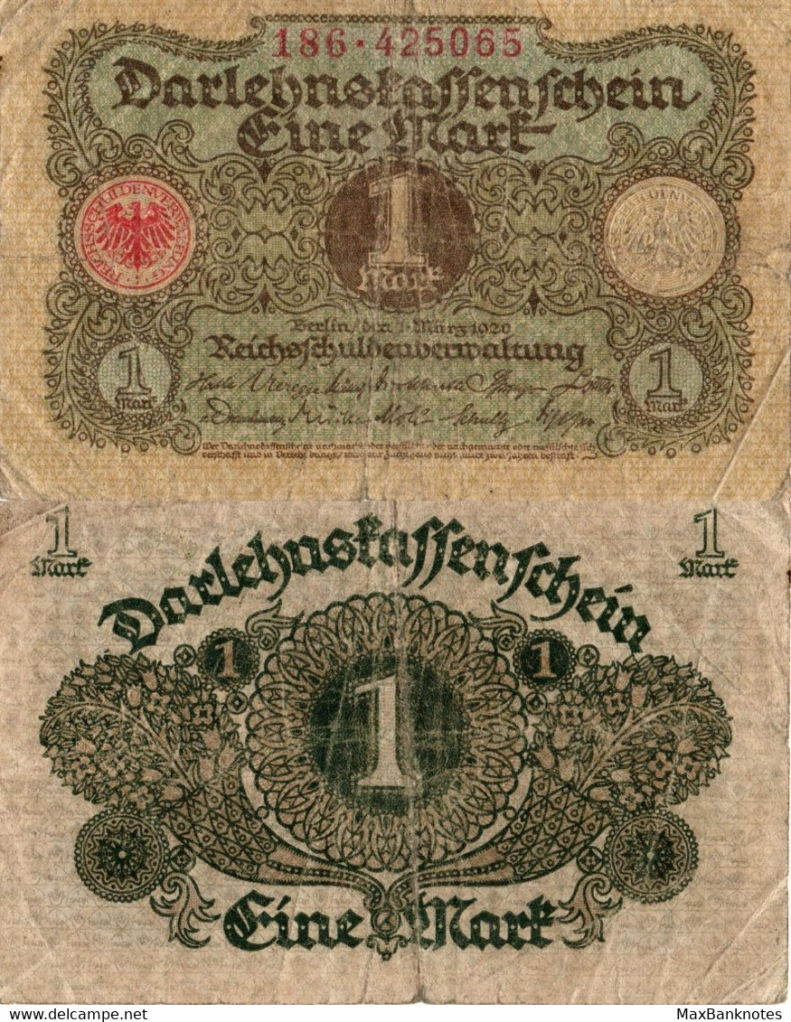 Germany / 1 Mark / 1920 / P-58(a) / FI - Ohne Zuordnung