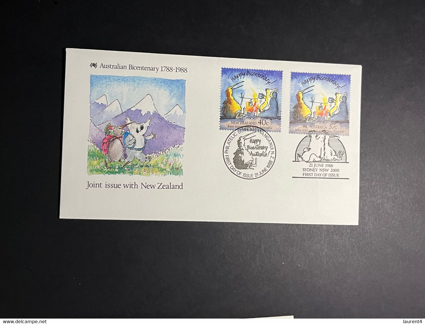 (1 P 4) New Zealand FDC - Joint Issue With Australia - 1988 - FDC