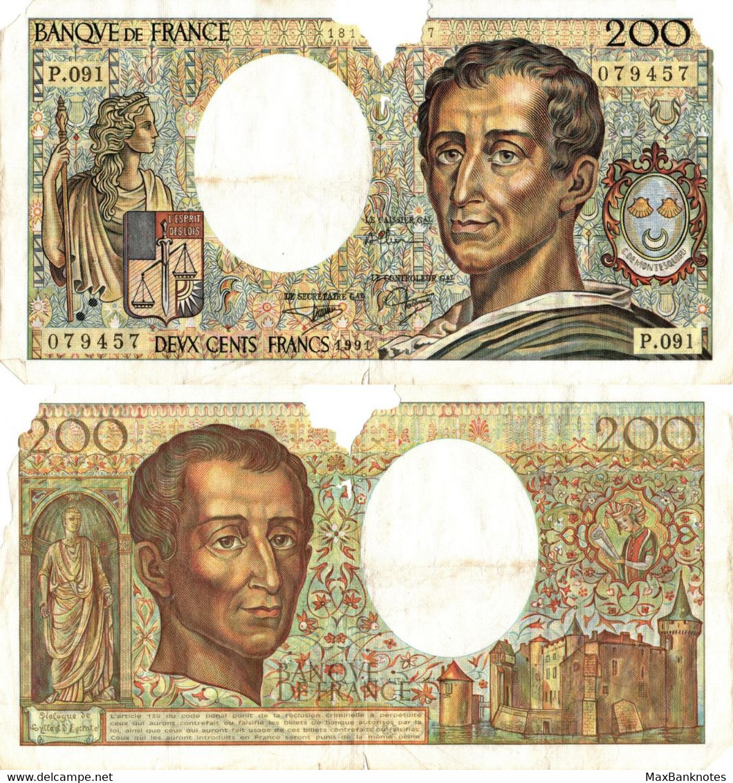 France / 200 Francs / 1991 / P-155(d) / FI - 200 F 1981-1994 ''Montesquieu''