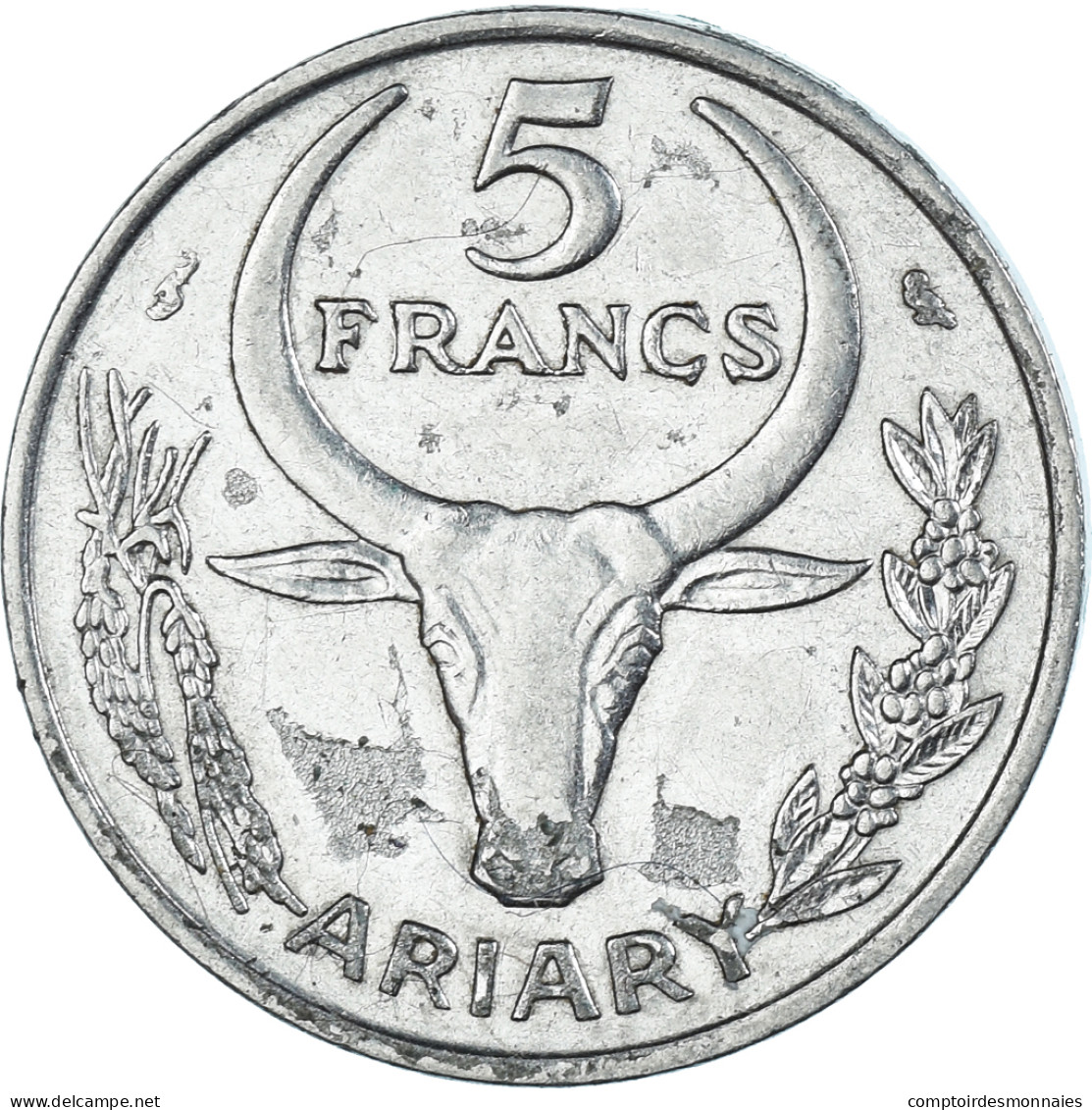 Monnaie, Madagascar, 5 Francs, Ariary, 1968 - Madagascar