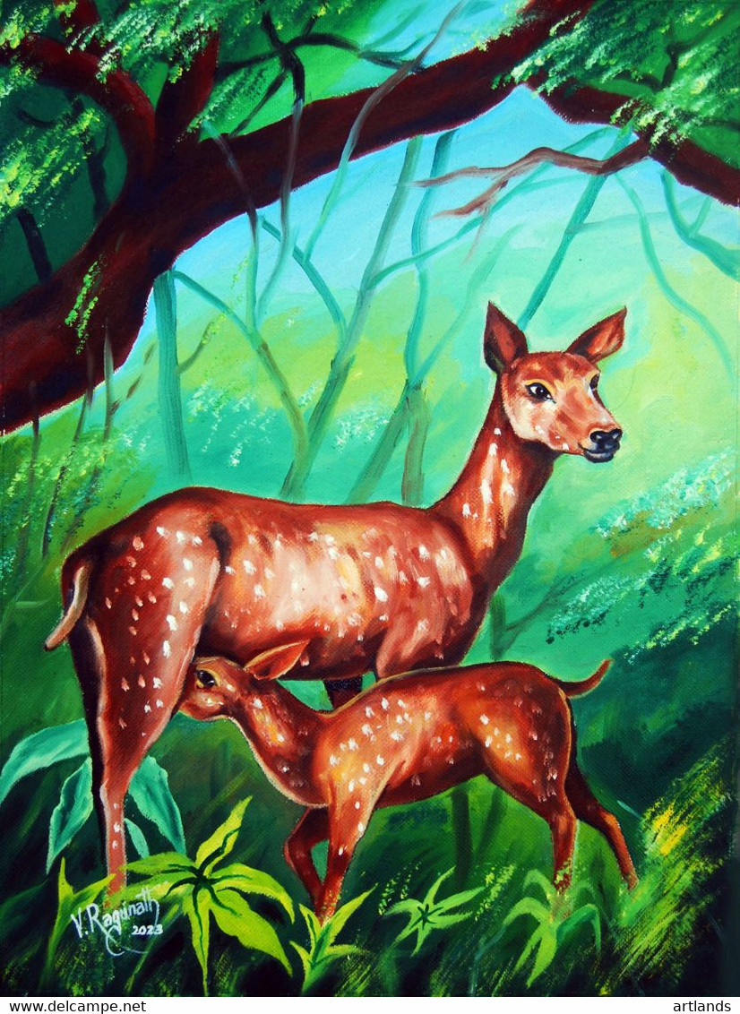 DOTING DOE And THE FAWN - Huiles