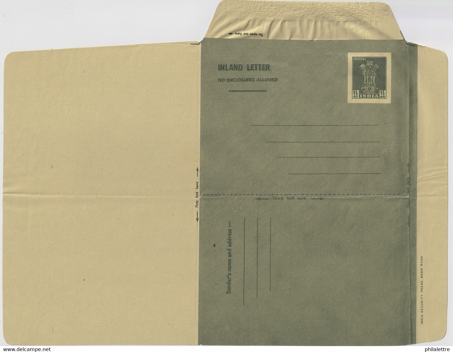 INDE / INDIA - Unused Stationery "INLAND LETTER" Postal Letter Sheet - Luchtpostbladen