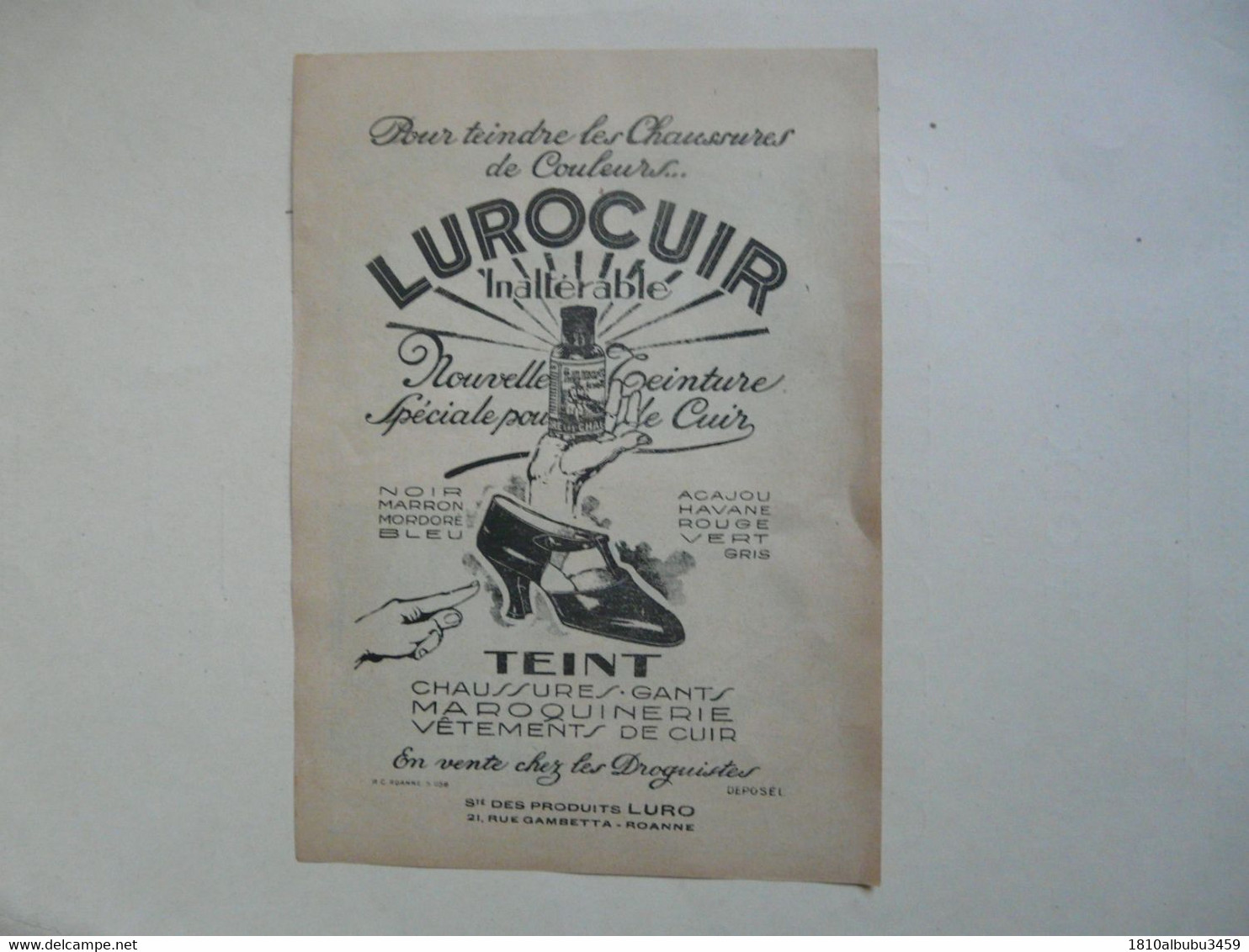 IMAGE DEVINETTES PUBLICITE - LUROCUIR - Collections