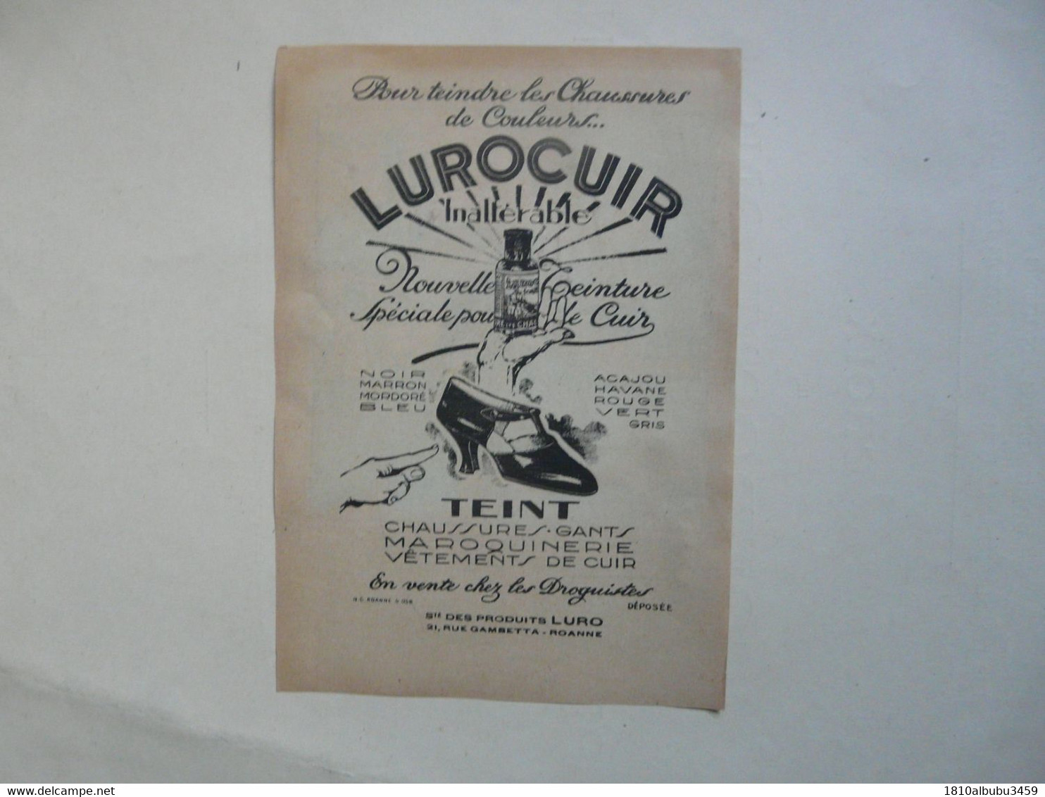 IMAGE FABLE DE LA FONTAINE PUBLICITE - LE HERON - LUROCUIR - Collections