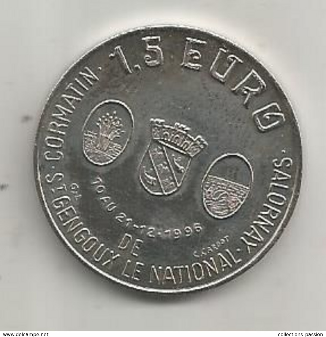 JC, Euros Des Villes, 1.5 Euro, Cormartin, St Gengoux Le National,Salornay,  2 Scans - Euro Delle Città