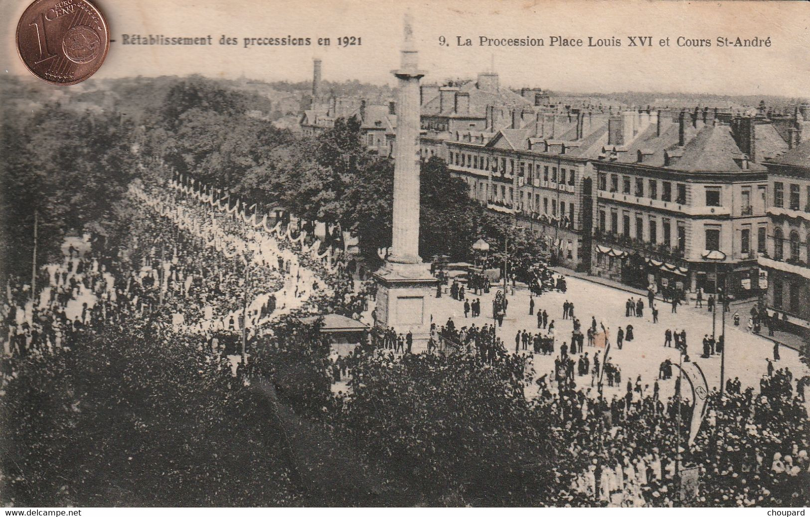 44 - Très Belle Carte Postale Ancienne De  NANTES   La Procession Place Louis XVI - Nantes