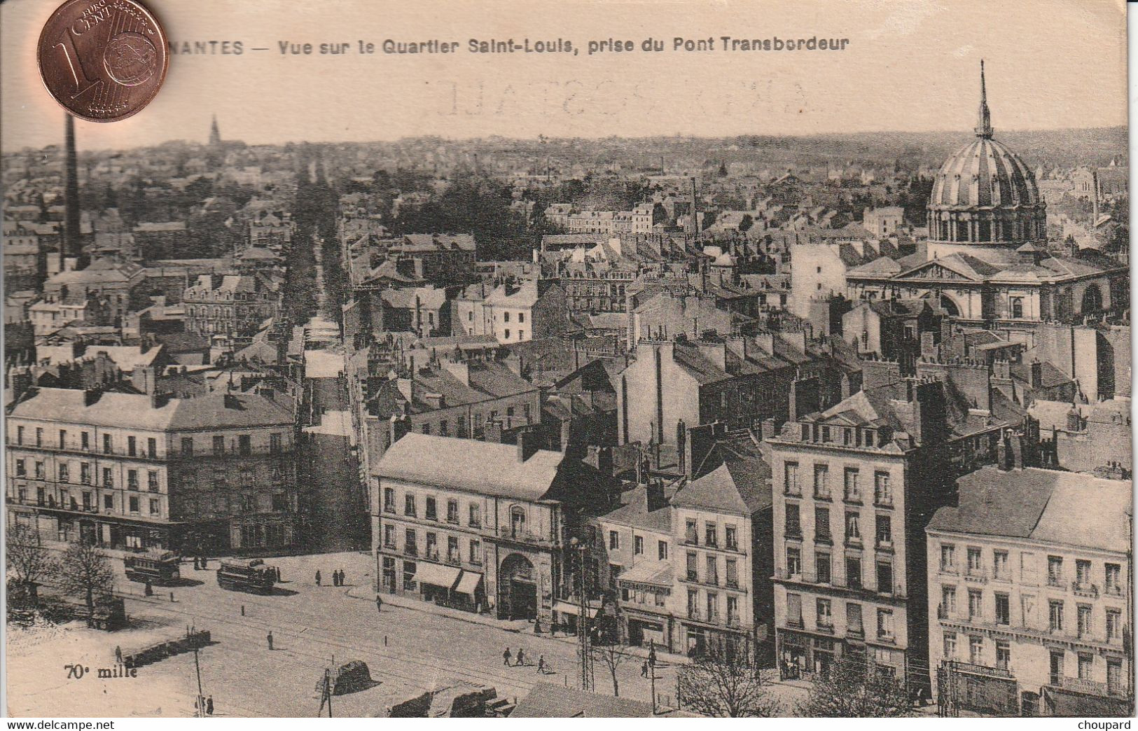 44 - Très Belle Carte Postale Ancienne De  NANTES    Vue Sur Le Quartier Saint Louis - Nantes