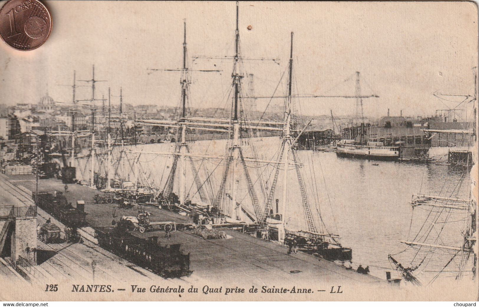 44 - Très Belle Carte Postale Ancienne De  NANTES    Vue Générale Du Quai Prise De Saint Anne - Nantes