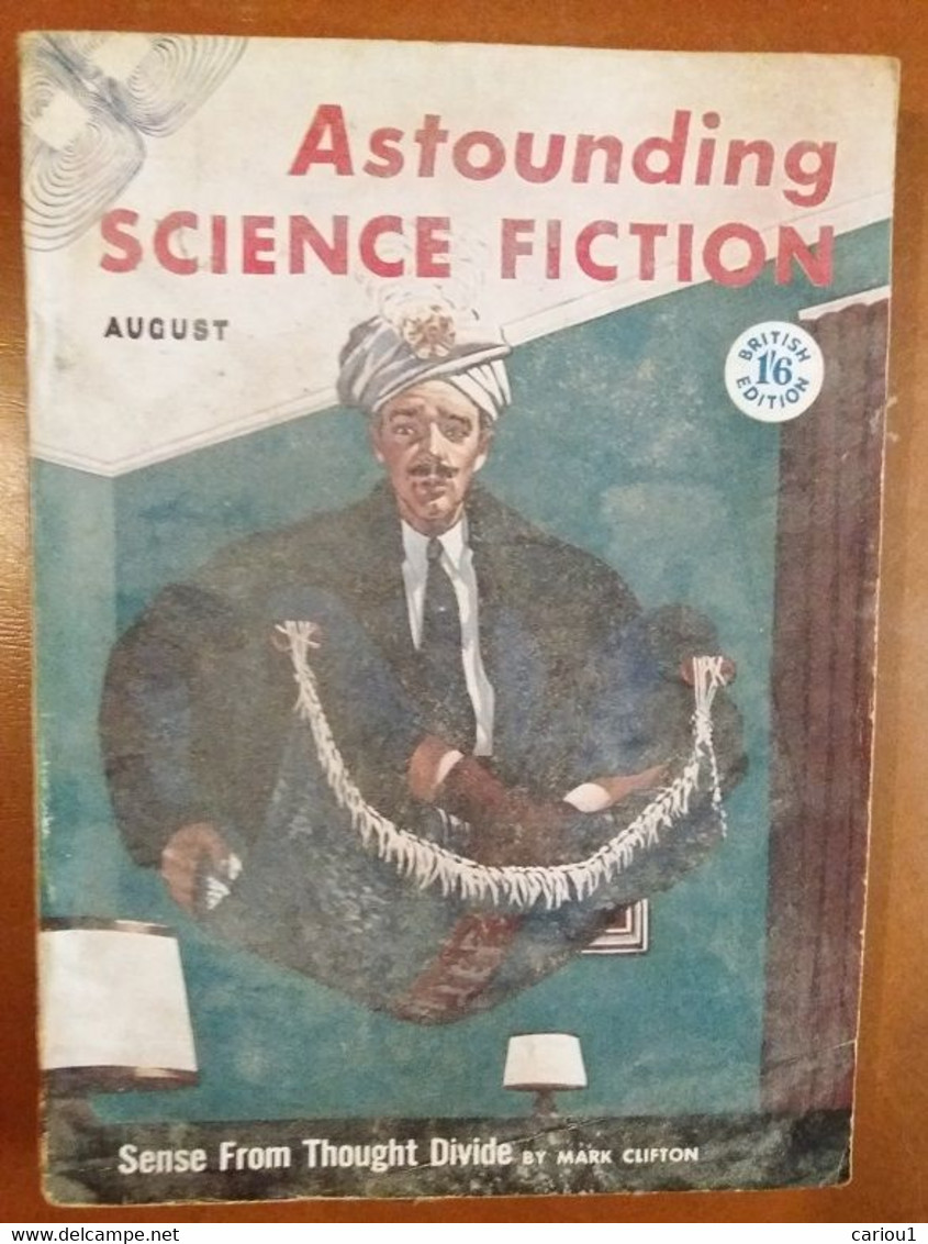 C1 ASTOUNDING Science Fiction UK BRE 08 1955 SF Pulp VAN DONGEN Frank Russell Port Inclus France - Science-Fiction