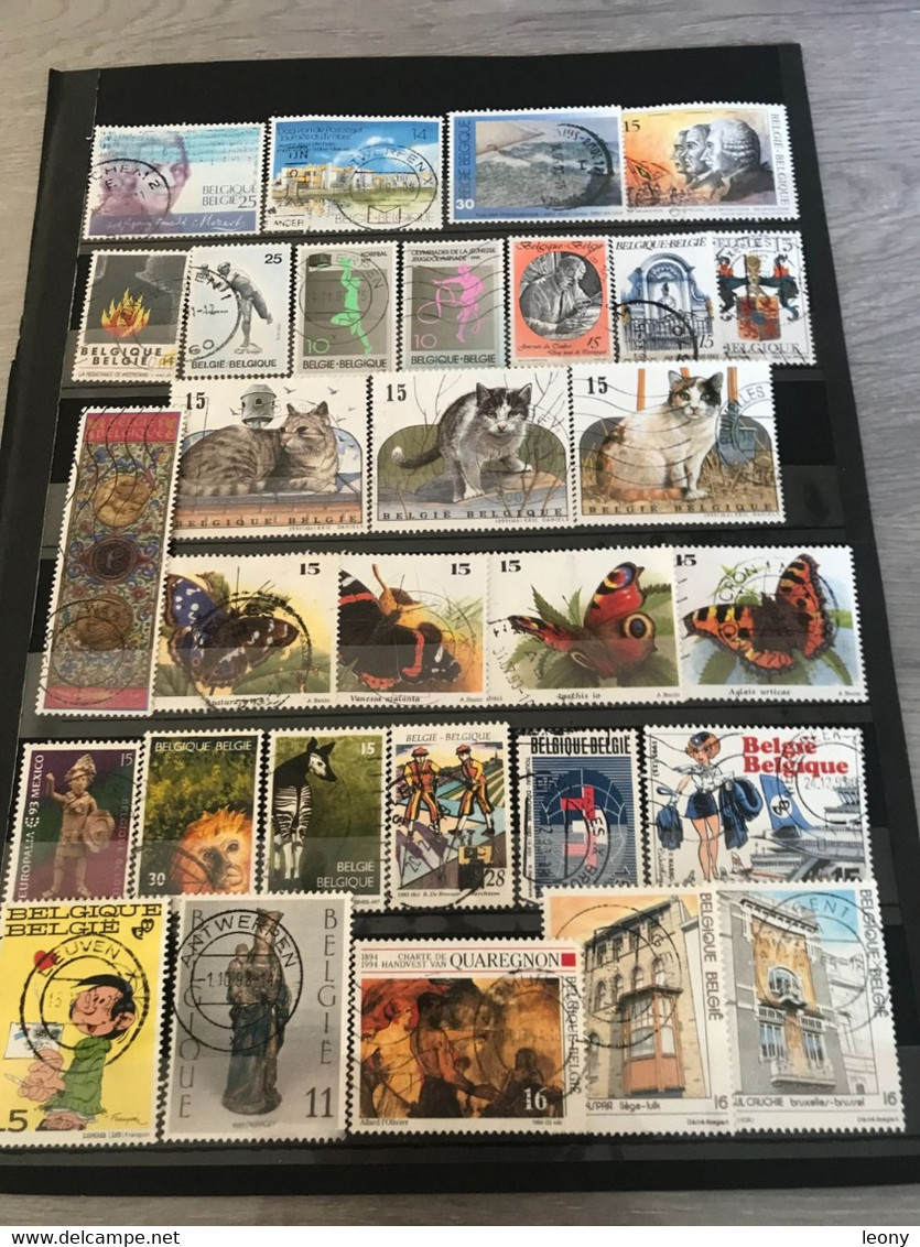 LOT  de   TIMBRES DIVERS  de  BELGIQUE  - OBLITERES