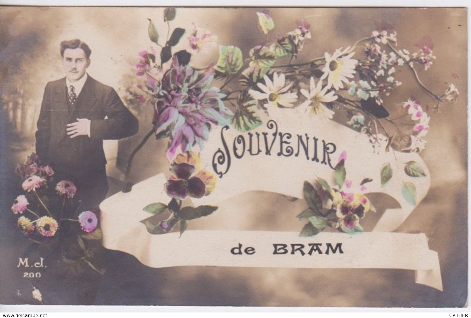 11 - BRAM - CARTE SOUVENIR DE BRAM - CPA FANTAISIE 1913 - Bram