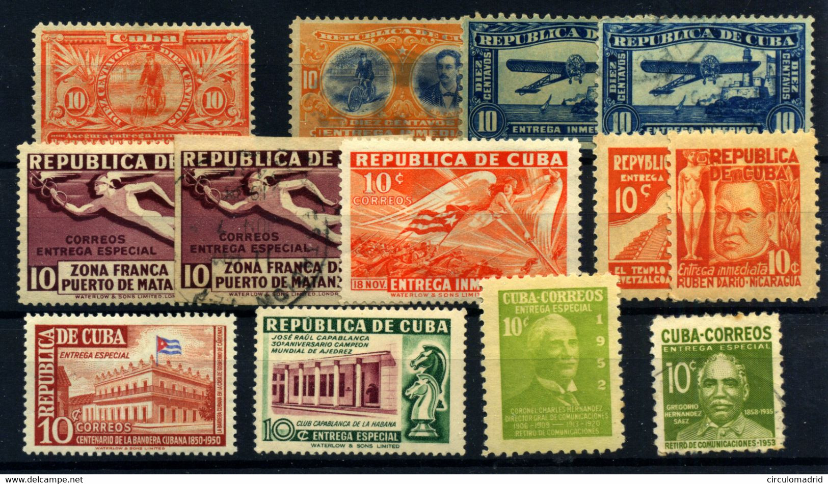 Cuba (Urgentes) Nº 2*, 3/6 Usados, 6*, 7/9**, 11/12**, 15*, 16 Usado. Año 1899/953 - Express Delivery Stamps