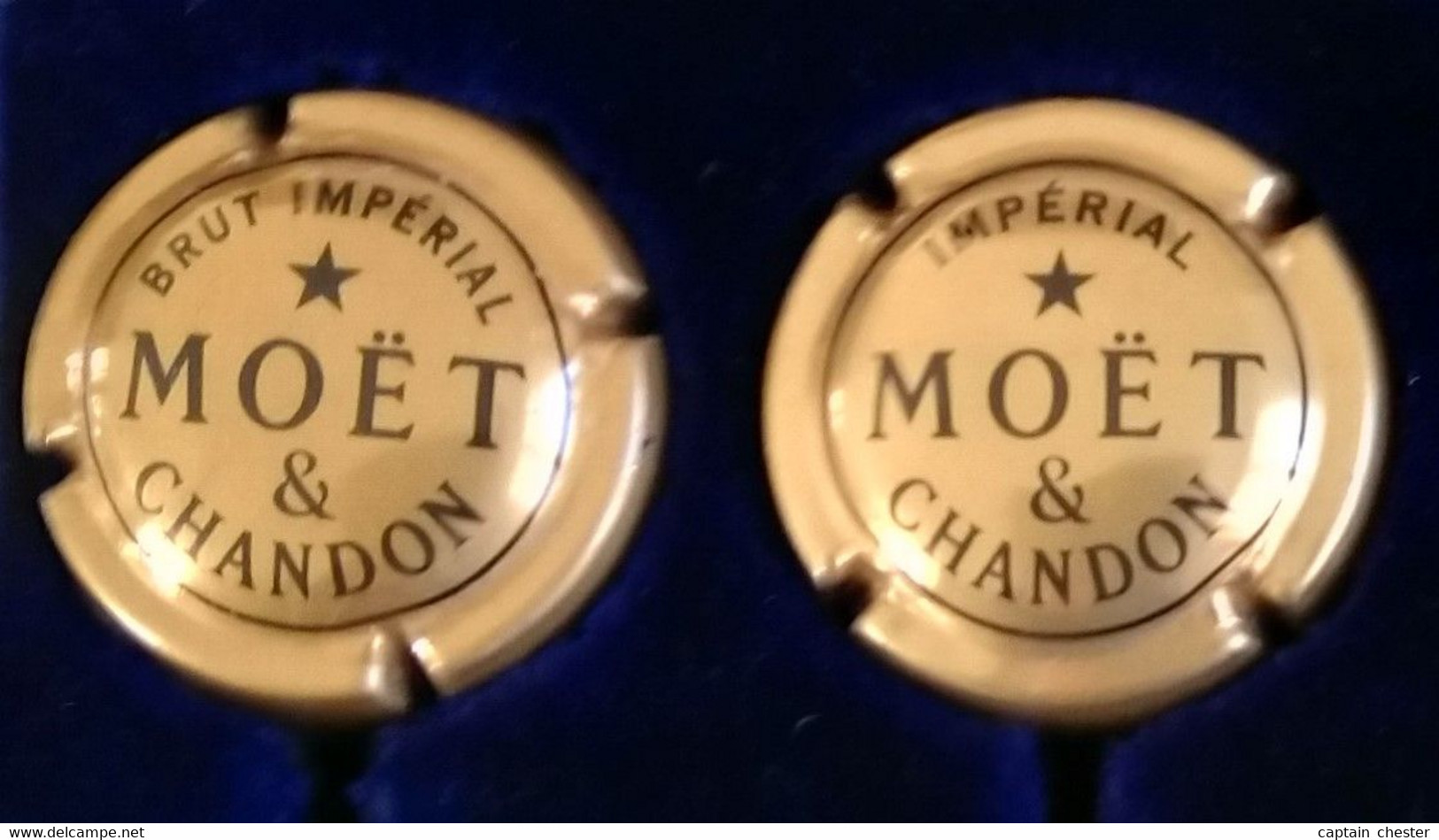 2 PLAQUES DE MUSELET DE CHAMPAGNE " MOET ET CHANDON N° 224 ET 224a IMPERIAL ET BRUT IMPERIAL " - Moet Et Chandon