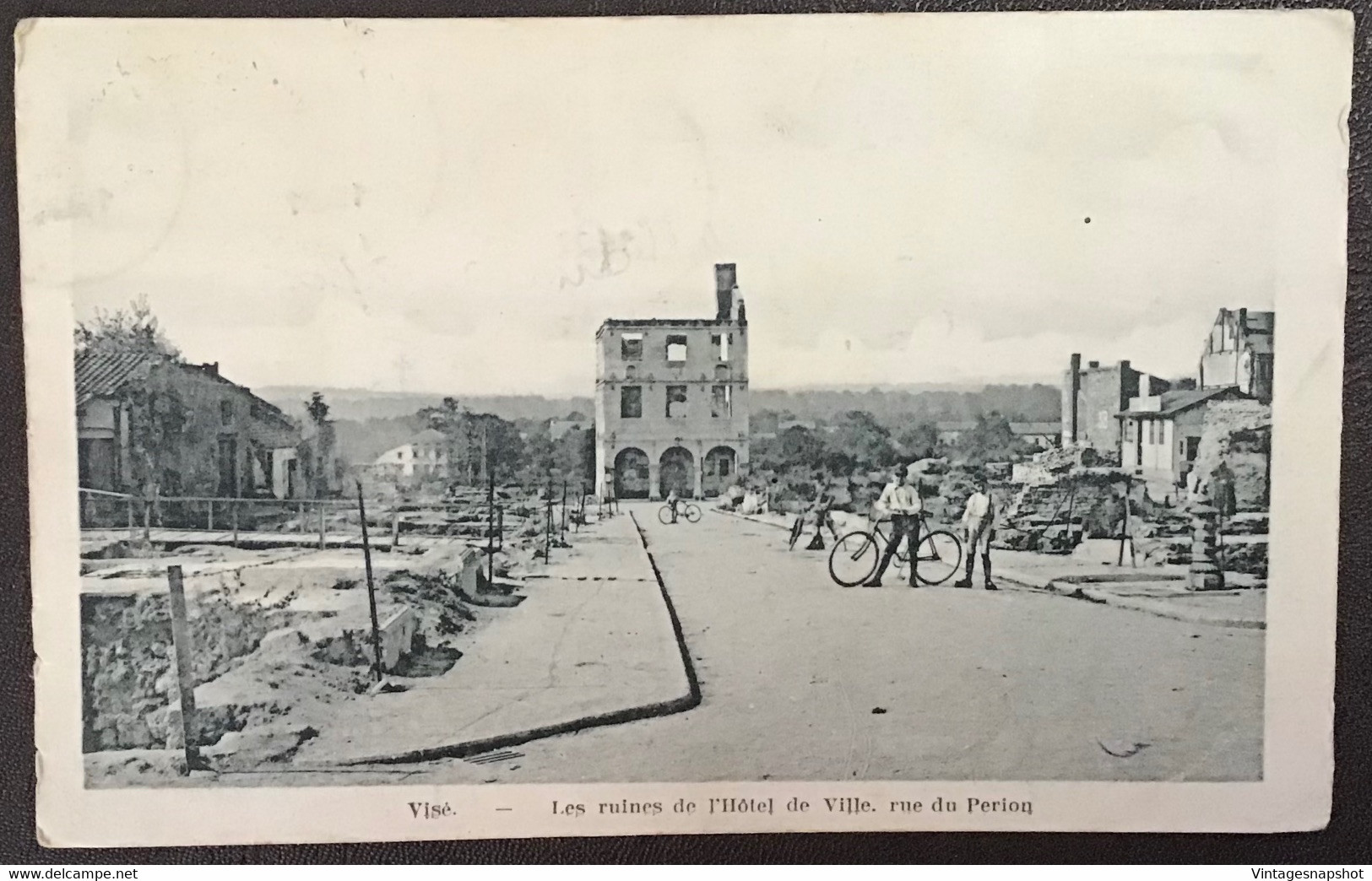VISÉ WW1 Les Ruines De L Hôtel De Ville Rue Du Perron. Henri Kaquet éditeur à Montegnée. 1 Carte Circulée - Wezet