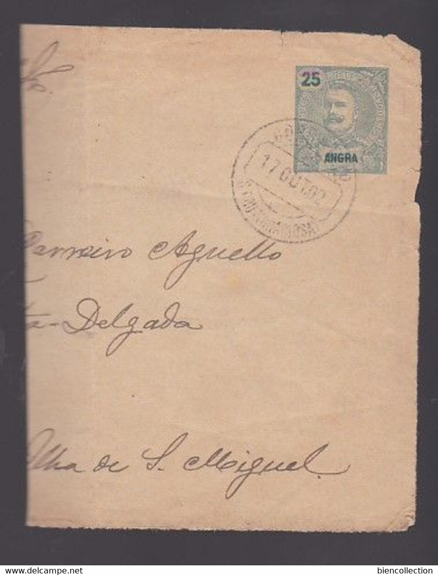 Portugal ; Angra; Fragment D'entier Postal - Angra