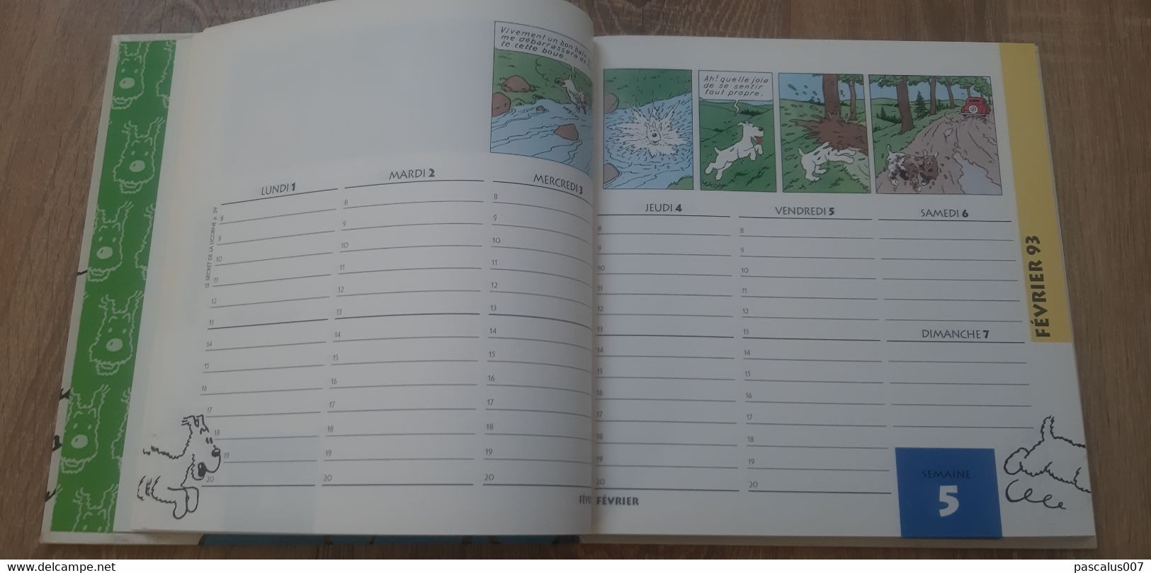 B01-418 Livre Calendrier 1993 Hergé Tintin Bien Joué Milou Agenda Moulinsart 1998