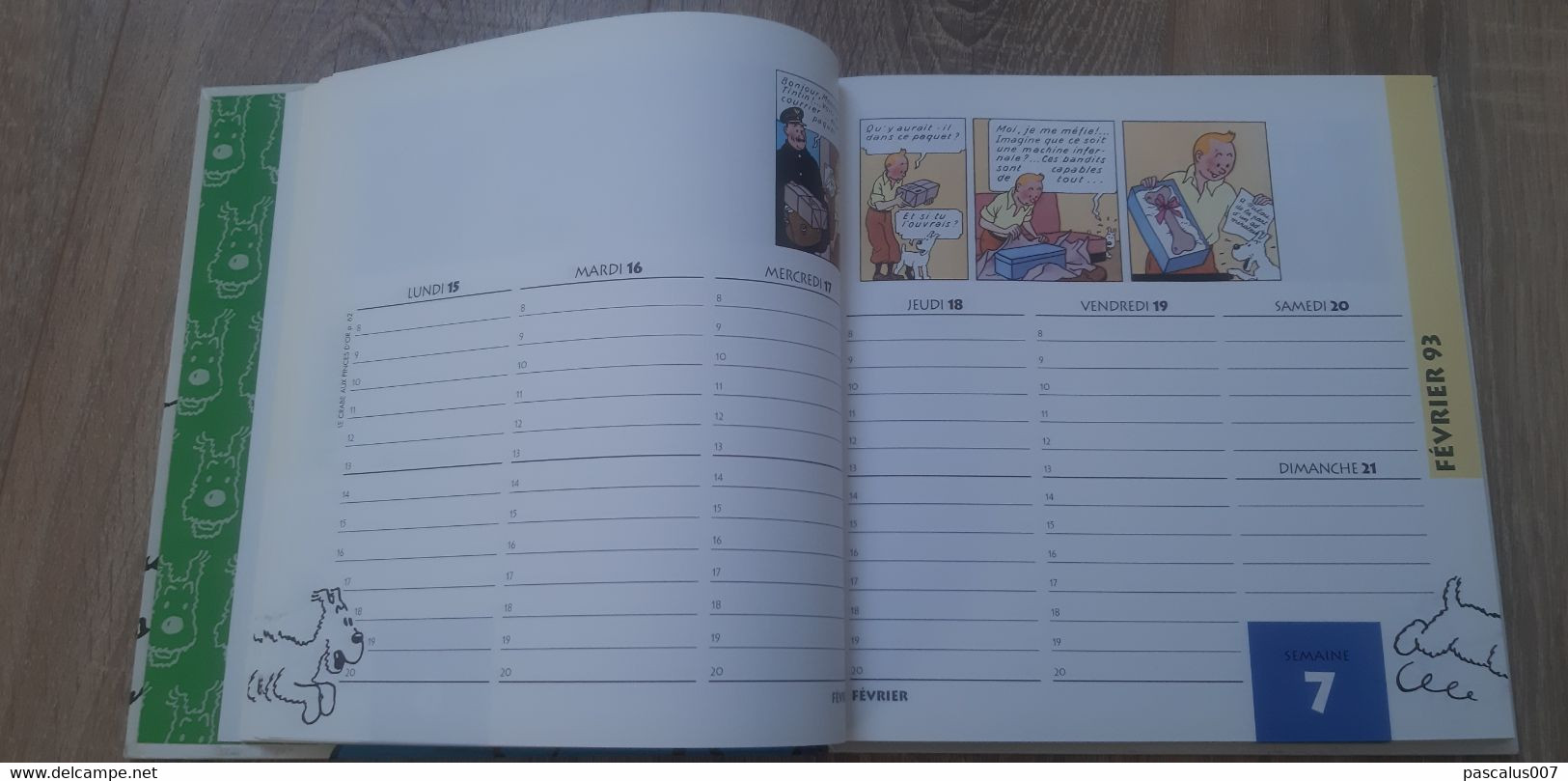 B01-418 Livre Calendrier 1993 Hergé Tintin Bien Joué Milou Agenda Moulinsart 1998