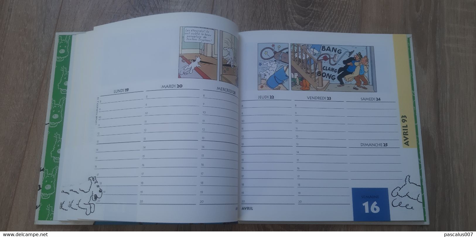 B01-418 Livre Calendrier 1993 Hergé Tintin Bien Joué Milou Agenda Moulinsart 1998