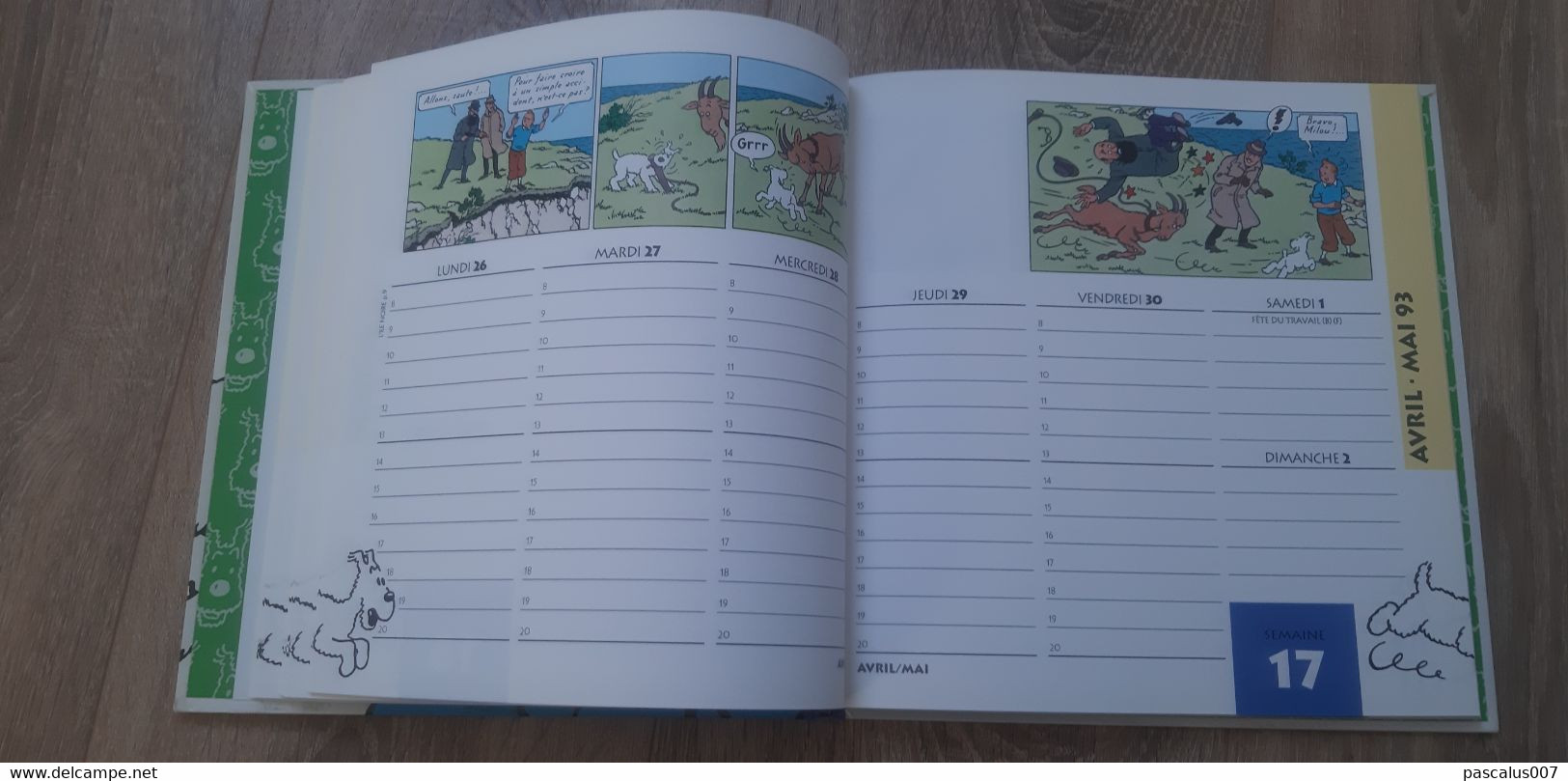 B01-418 Livre Calendrier 1993 Hergé Tintin Bien Joué Milou Agenda Moulinsart 1998