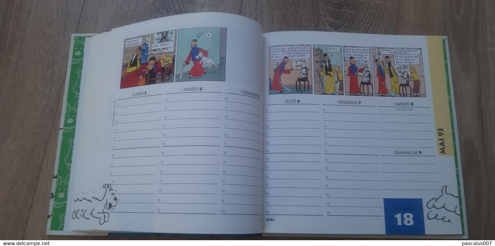 B01-418 Livre Calendrier 1993 Hergé Tintin Bien Joué Milou Agenda Moulinsart 1998