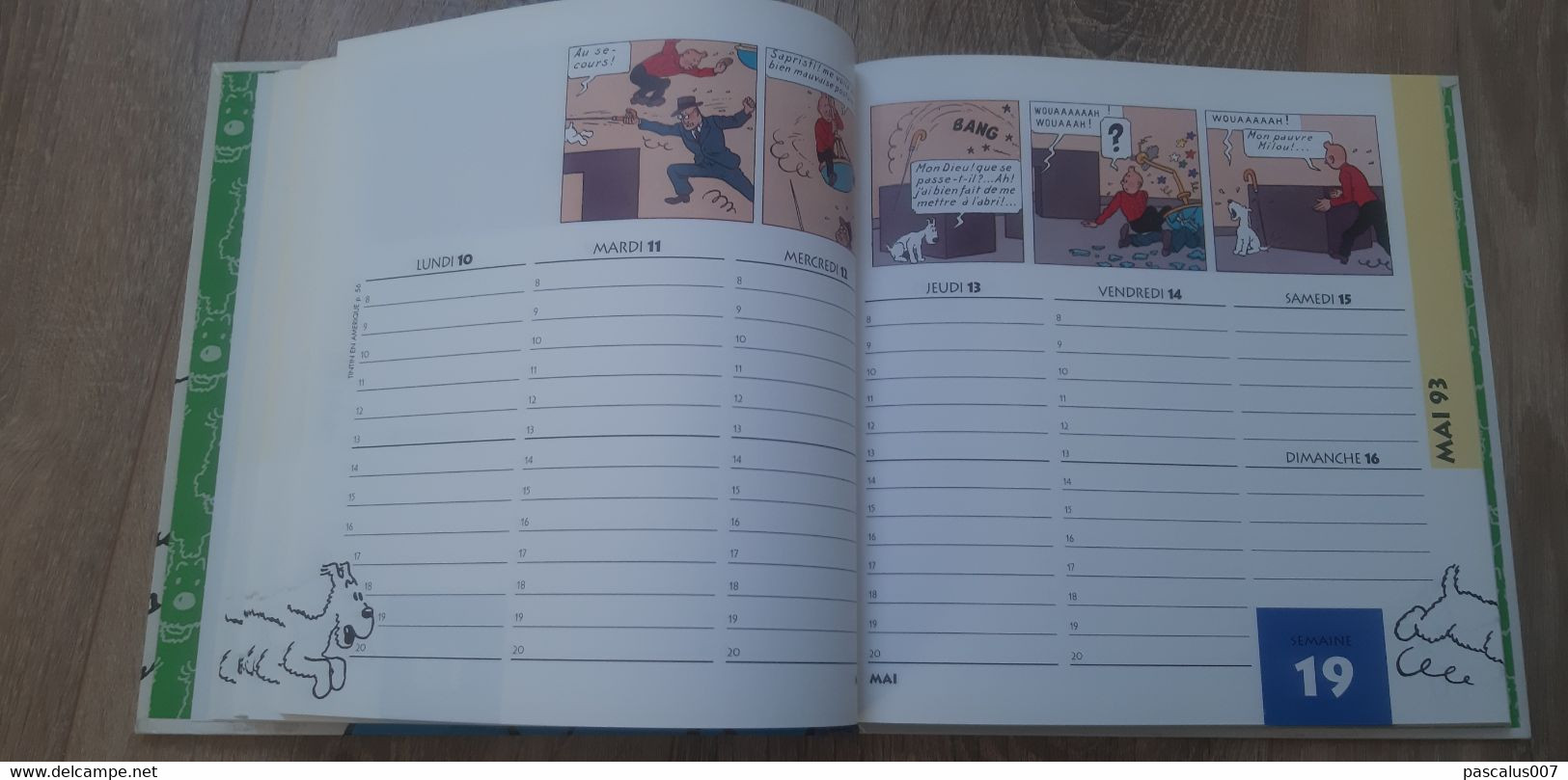 B01-418 Livre Calendrier 1993 Hergé Tintin Bien Joué Milou Agenda Moulinsart 1998