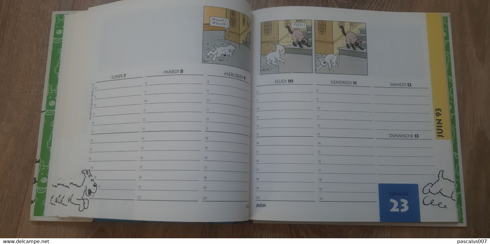 B01-418 Livre Calendrier 1993 Hergé Tintin Bien Joué Milou Agenda Moulinsart 1998