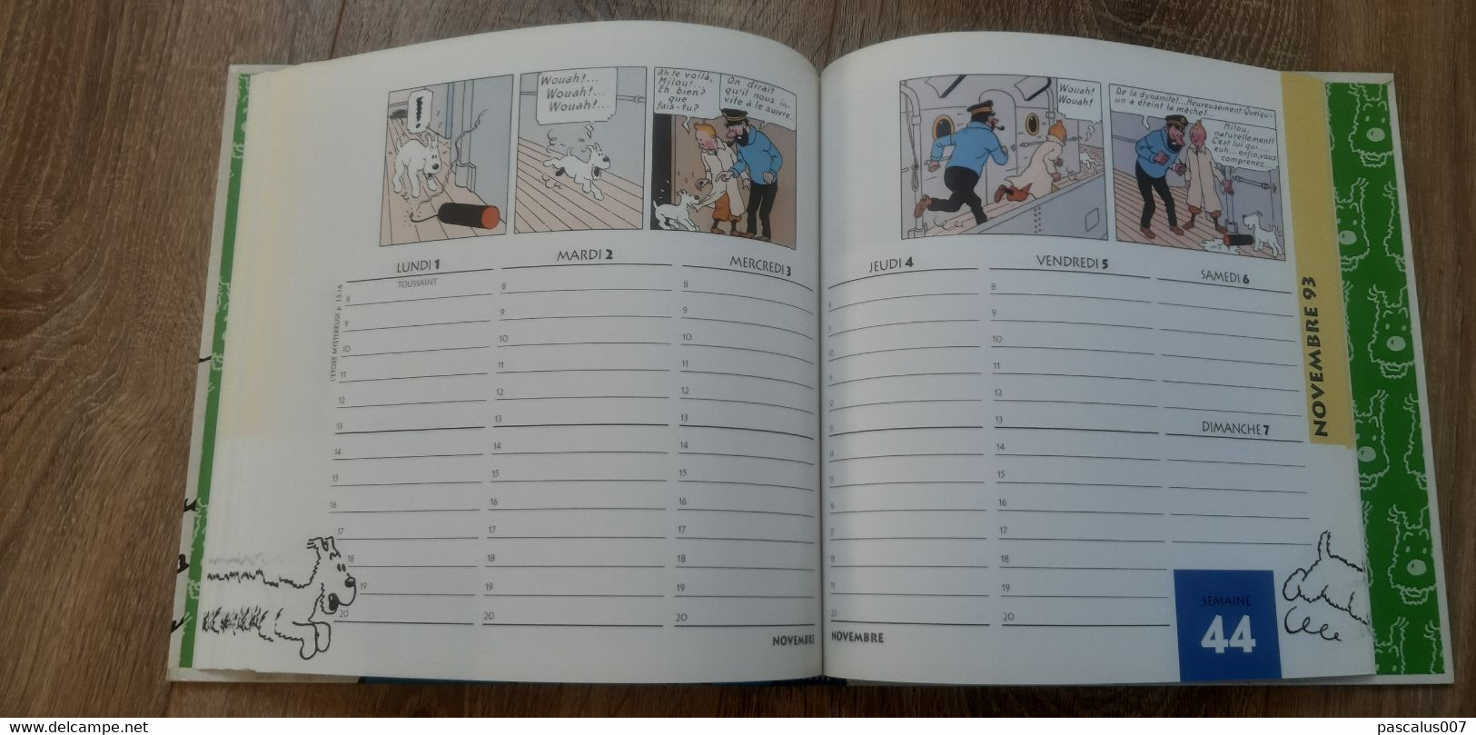 B01-418 Livre Calendrier 1993 Hergé Tintin Bien Joué Milou Agenda Moulinsart 1998