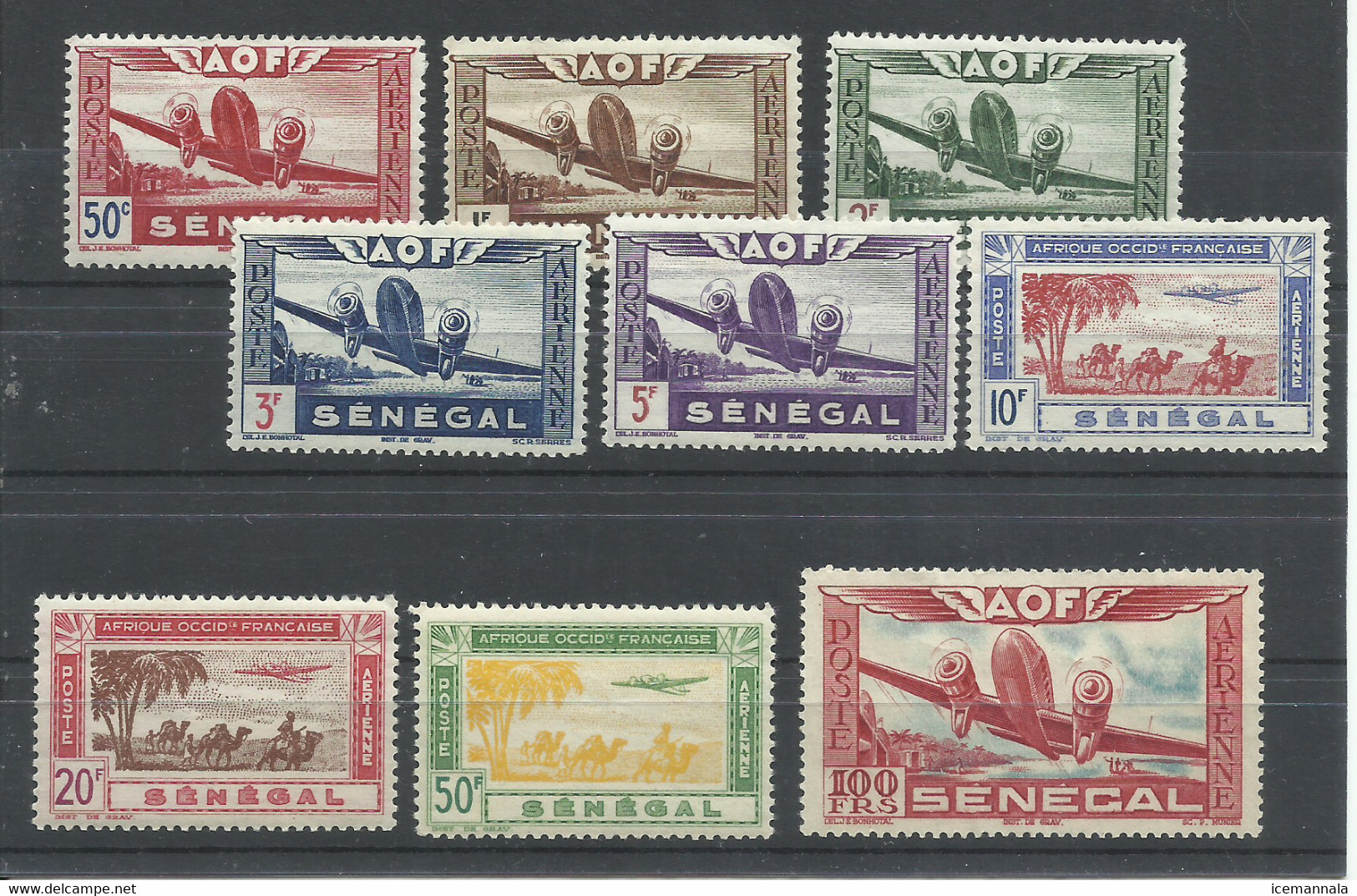 SENEGAL  YVERT  AEREO  22/30  */(*) - Airmail