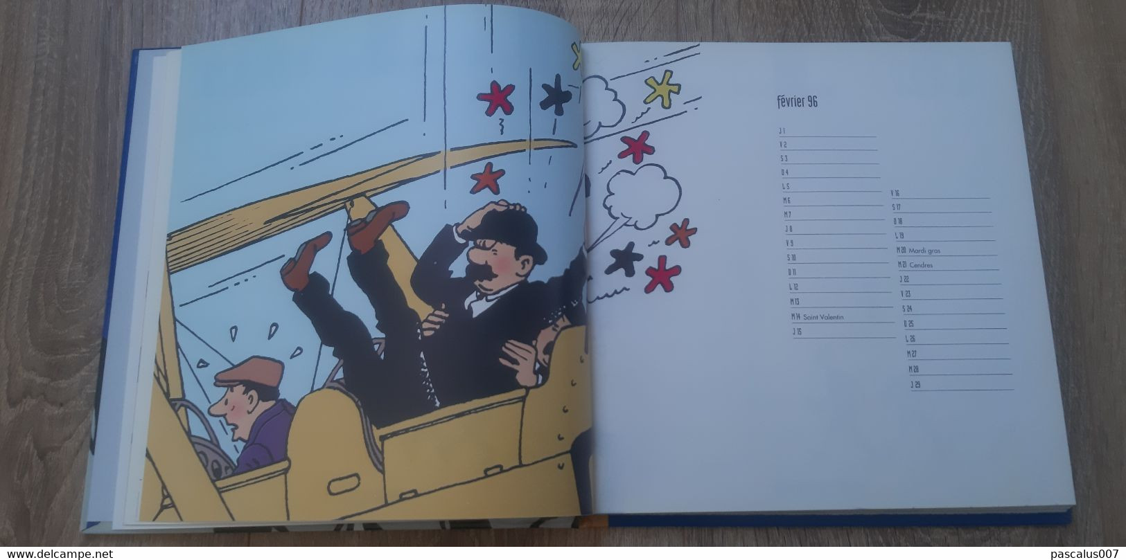 B01-418 Livre Calendrier 1996 Hergé Tintin Motus et Bouche Cousue Agenda Hebdomadaire Moulinsart 1998