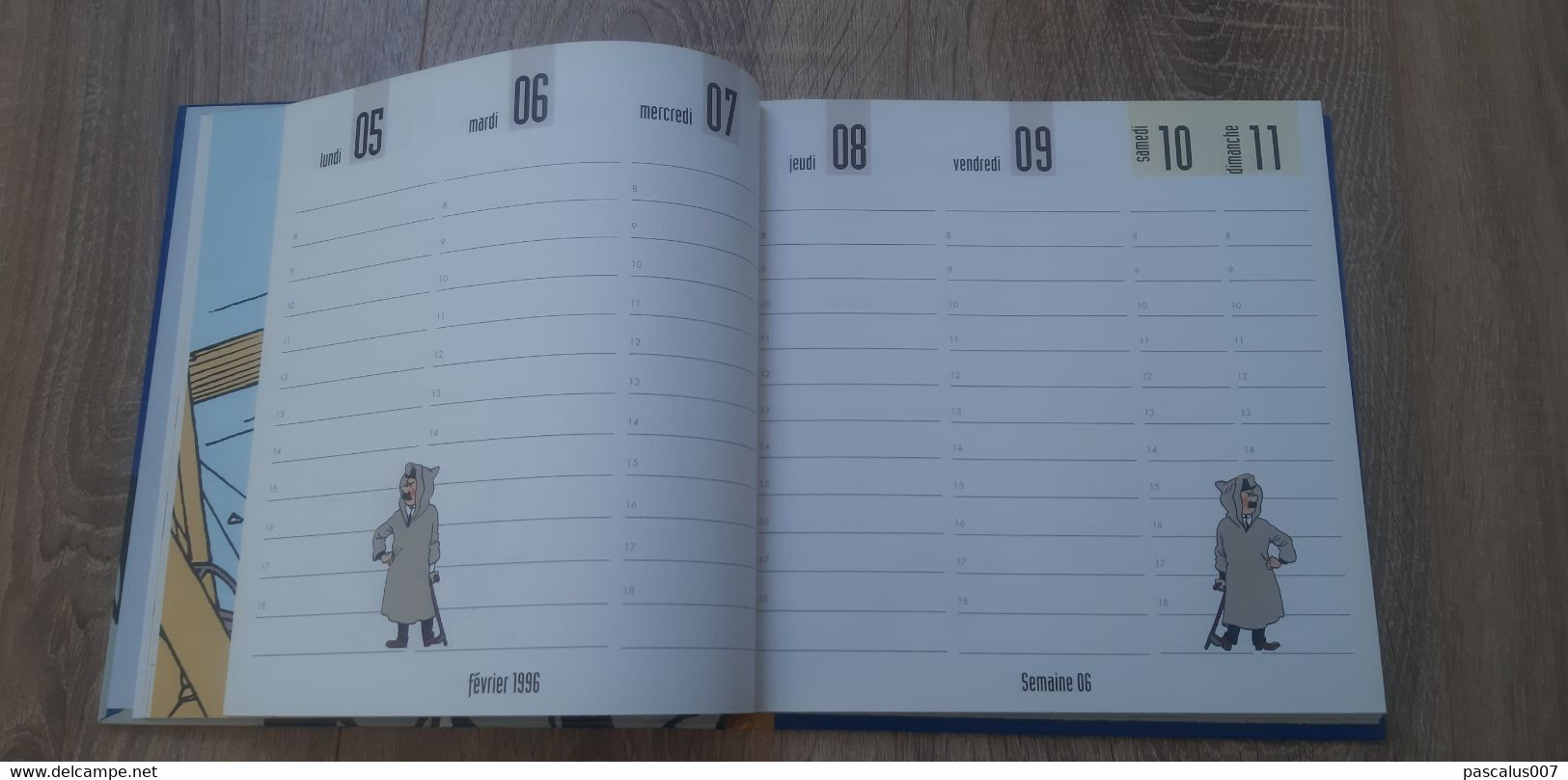 B01-418 Livre Calendrier 1996 Hergé Tintin Motus et Bouche Cousue Agenda Hebdomadaire Moulinsart 1998