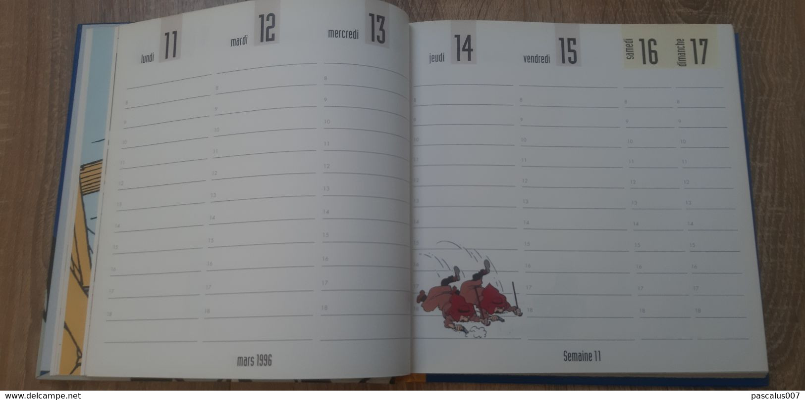 B01-418 Livre Calendrier 1996 Hergé Tintin Motus et Bouche Cousue Agenda Hebdomadaire Moulinsart 1998