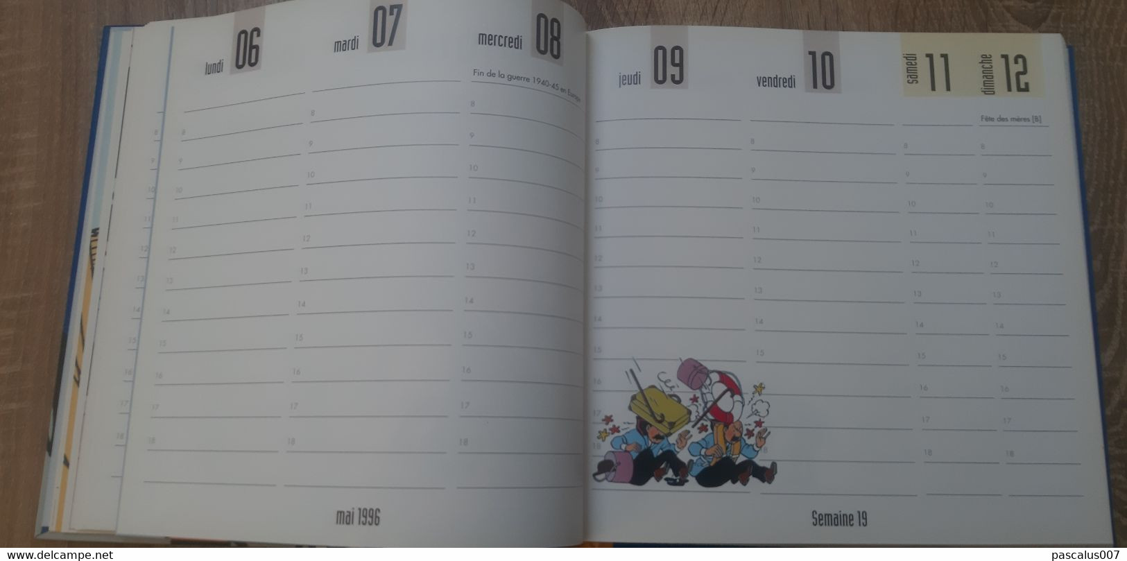 B01-418 Livre Calendrier 1996 Hergé Tintin Motus et Bouche Cousue Agenda Hebdomadaire Moulinsart 1998