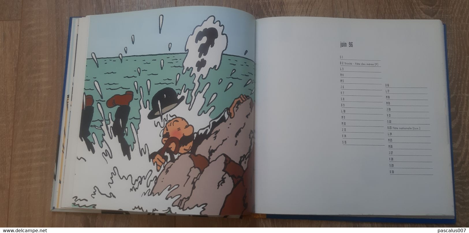 B01-418 Livre Calendrier 1996 Hergé Tintin Motus et Bouche Cousue Agenda Hebdomadaire Moulinsart 1998