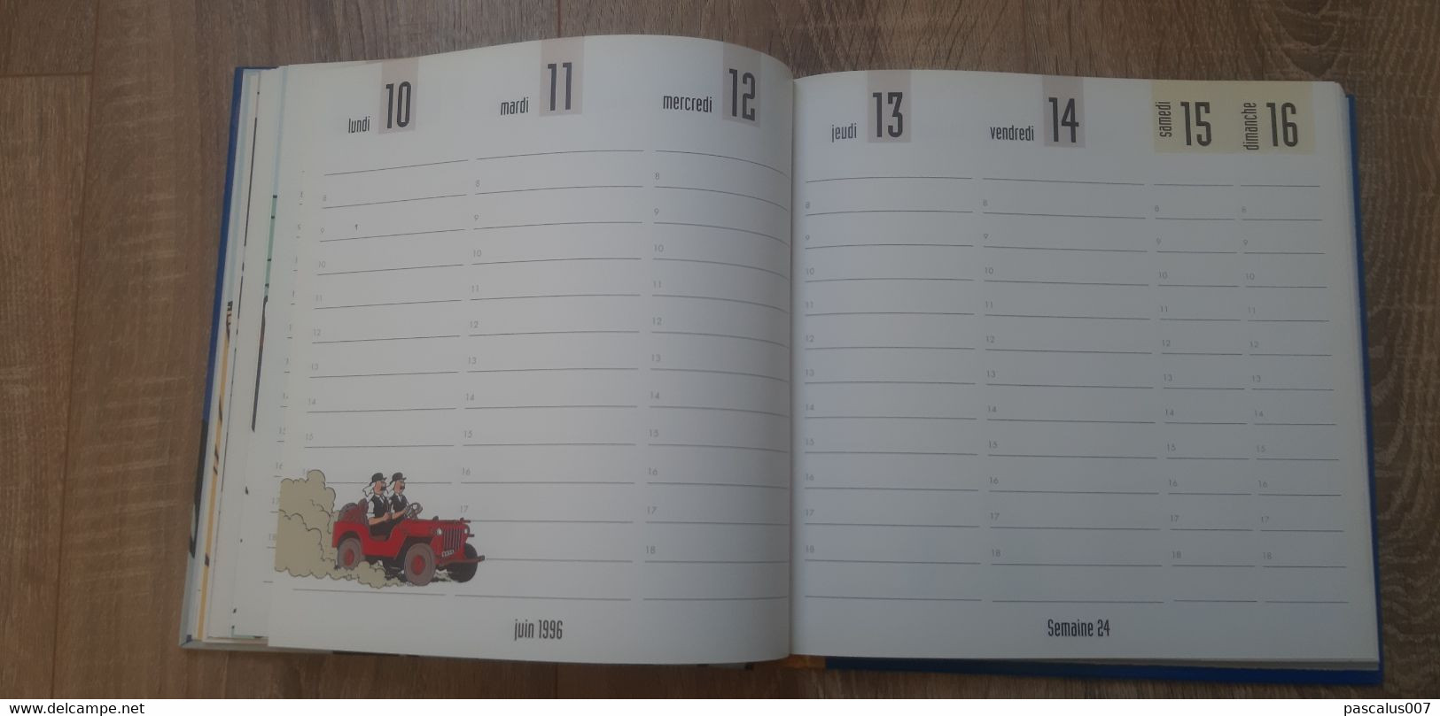 B01-418 Livre Calendrier 1996 Hergé Tintin Motus et Bouche Cousue Agenda Hebdomadaire Moulinsart 1998