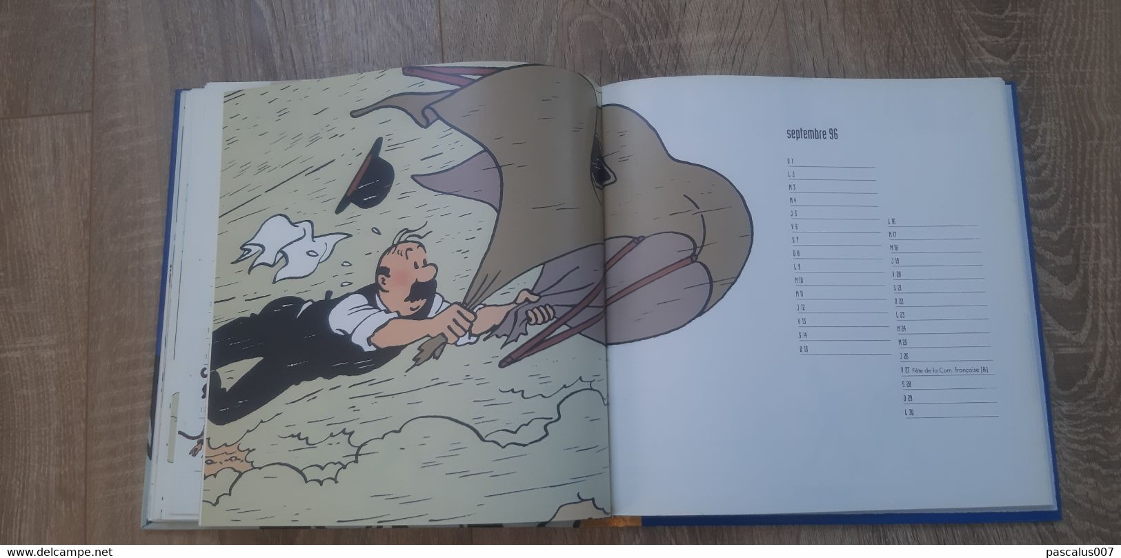 B01-418 Livre Calendrier 1996 Hergé Tintin Motus et Bouche Cousue Agenda Hebdomadaire Moulinsart 1998