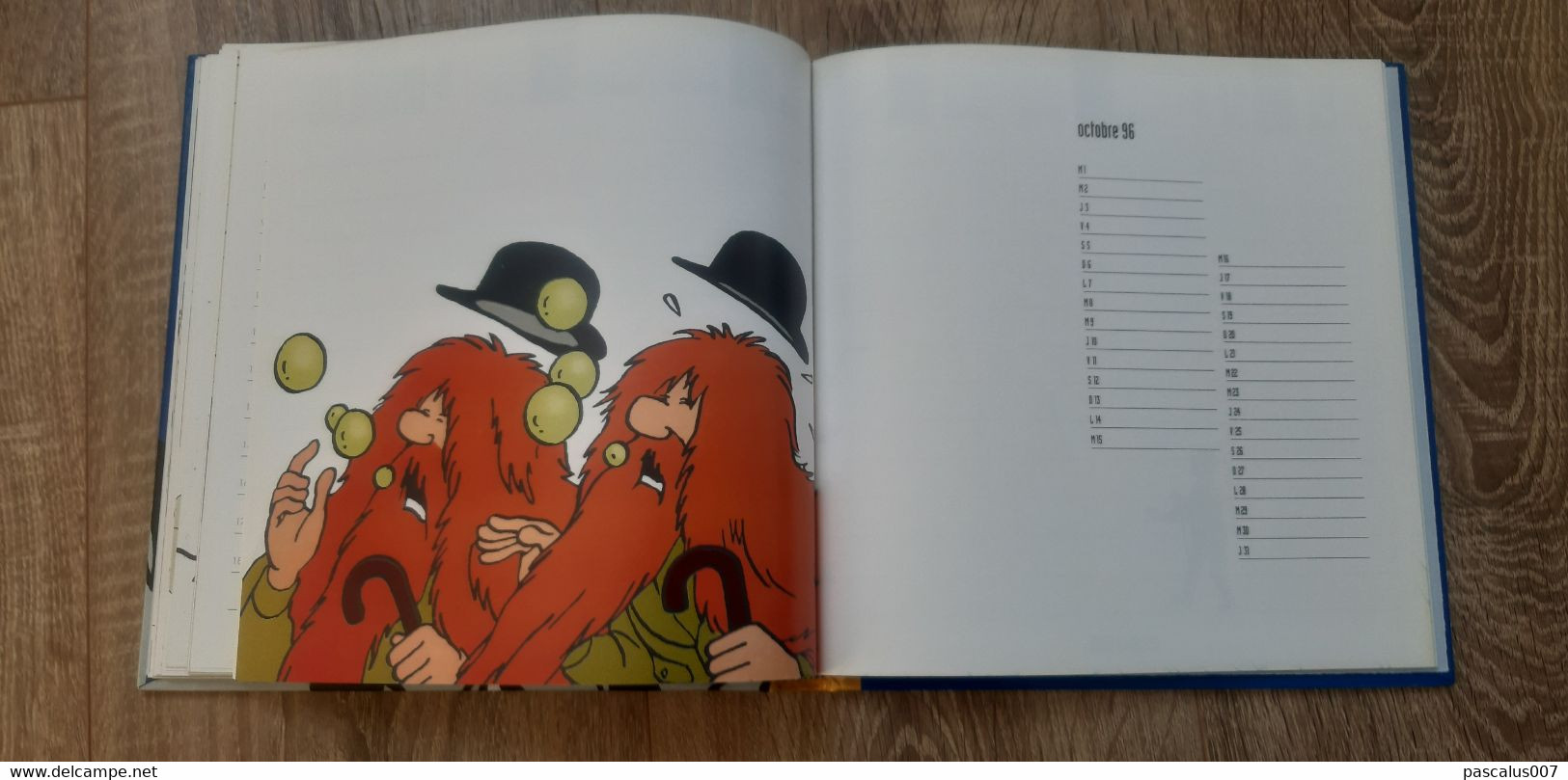 B01-418 Livre Calendrier 1996 Hergé Tintin Motus et Bouche Cousue Agenda Hebdomadaire Moulinsart 1998