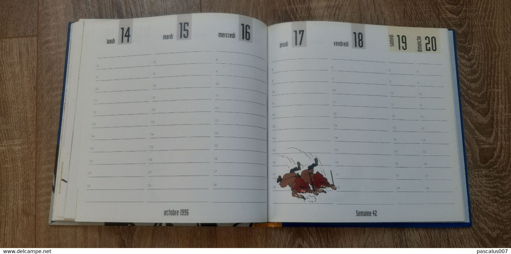 B01-418 Livre Calendrier 1996 Hergé Tintin Motus et Bouche Cousue Agenda Hebdomadaire Moulinsart 1998