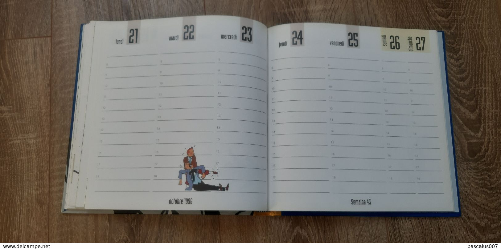 B01-418 Livre Calendrier 1996 Hergé Tintin Motus et Bouche Cousue Agenda Hebdomadaire Moulinsart 1998