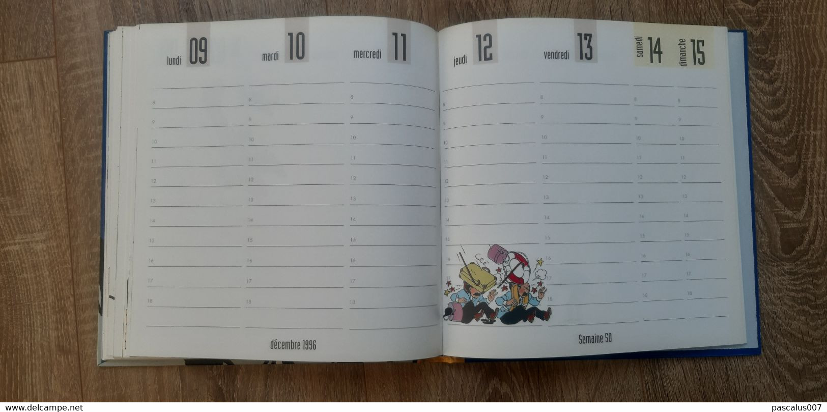 B01-418 Livre Calendrier 1996 Hergé Tintin Motus et Bouche Cousue Agenda Hebdomadaire Moulinsart 1998