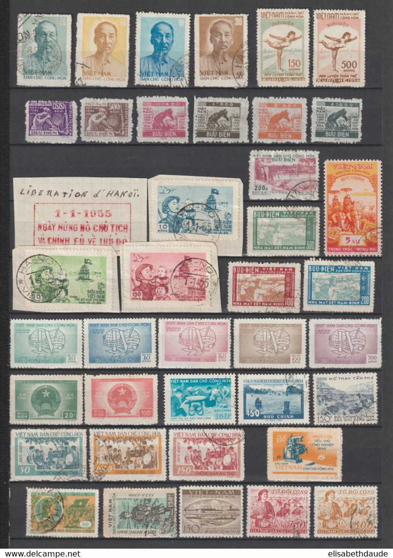 NORD VIETNAM - 1952/1958 - COLLECTION NEUFS / OBLITERES DONT YT 68/74+122/126+135/136....! - 2 PAGES - Viêt-Nam