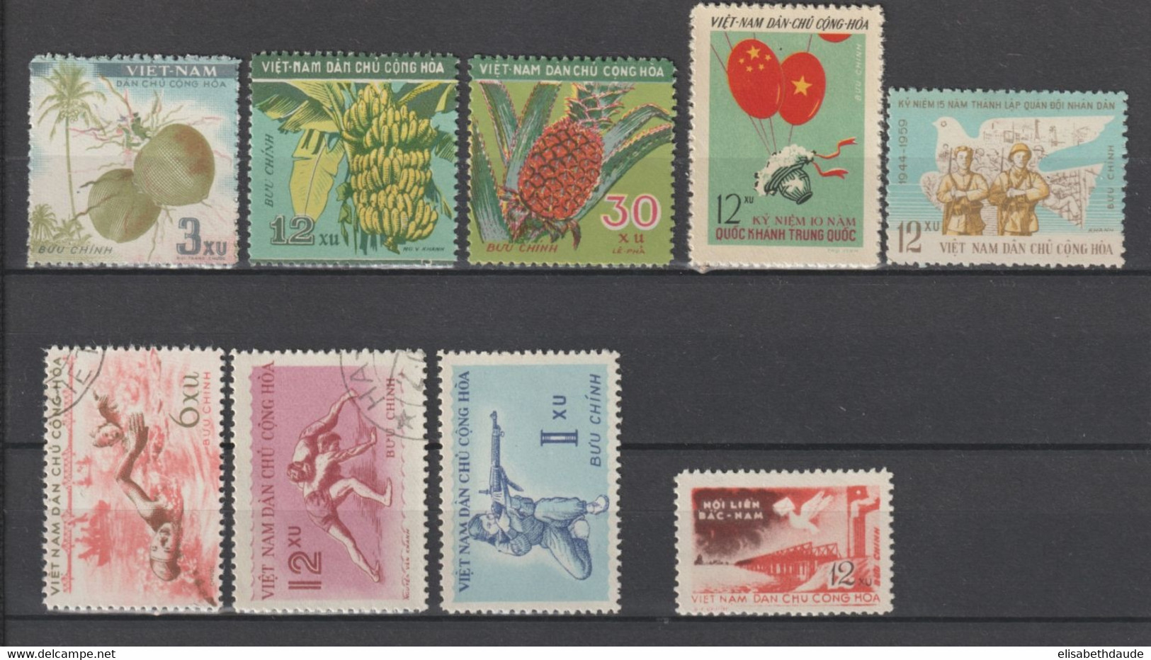 NORD VIETNAM - 1952/1958 - COLLECTION NEUFS / OBLITERES DONT YT 68/74+122/126+135/136....! - 2 PAGES - Vietnam