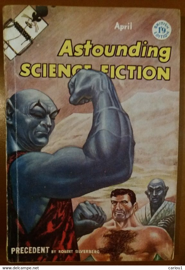 C1 ASTOUNDING Science Fiction UK BRE 04 1958 SF Pulp FREAS Silverberg HEINLEIN  Port Inclus France - Ciencia Ficción