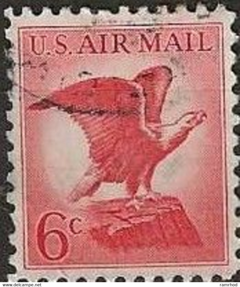 USA 1963 Air. American Bald Eagle - 6c. - Red FU - 3a. 1961-… Afgestempeld