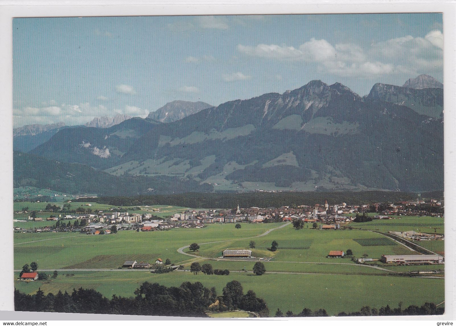 Bulle,  La Plaine Et Les Montagnes, Vue Générale Prise Depuis Les Monts De Riaz - Riaz