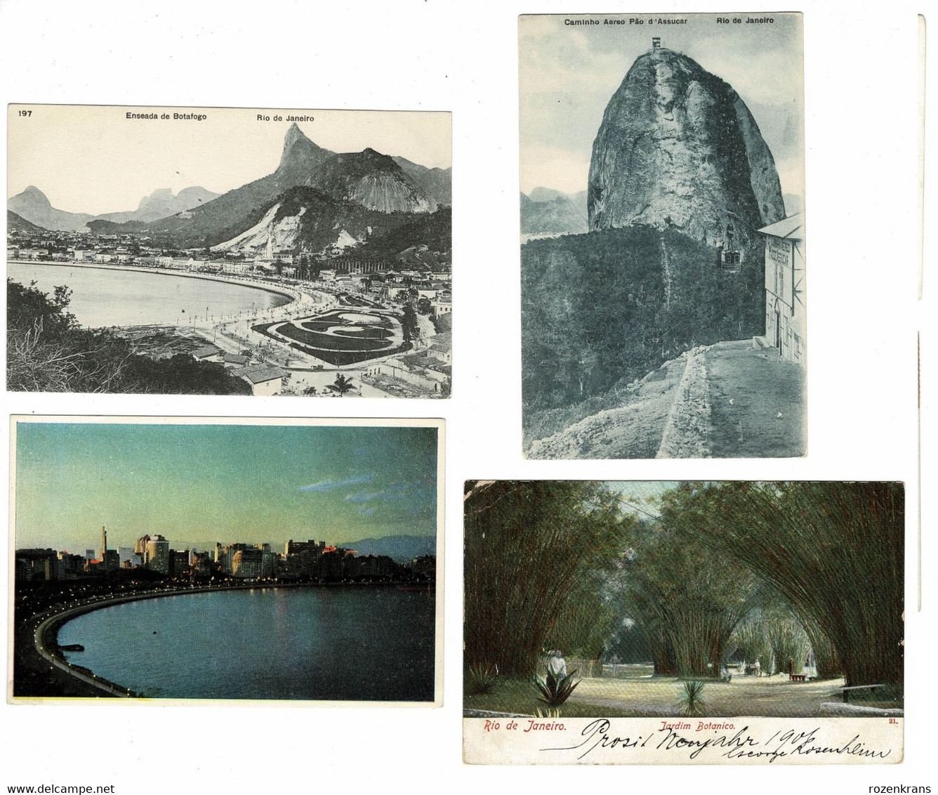 Lot 4 X CPA Cartes Postales Bresil Brazil Brasil Rio De Janeiro  Brazilie Old Postcards - Rio De Janeiro