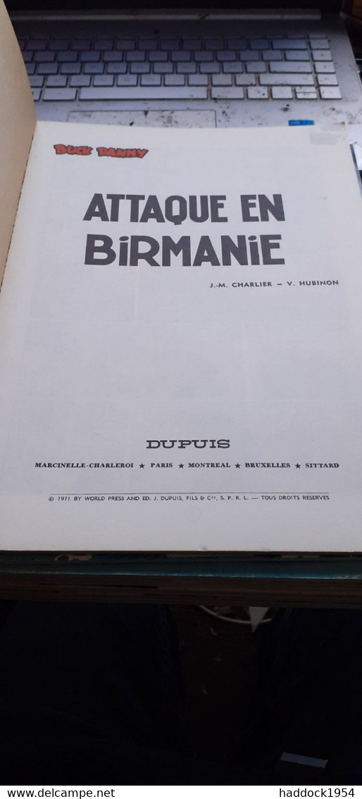 Attaque En Birmanie BUCK DANNY CHARLIER HUBINON Dupuis 1971 - Buck Danny