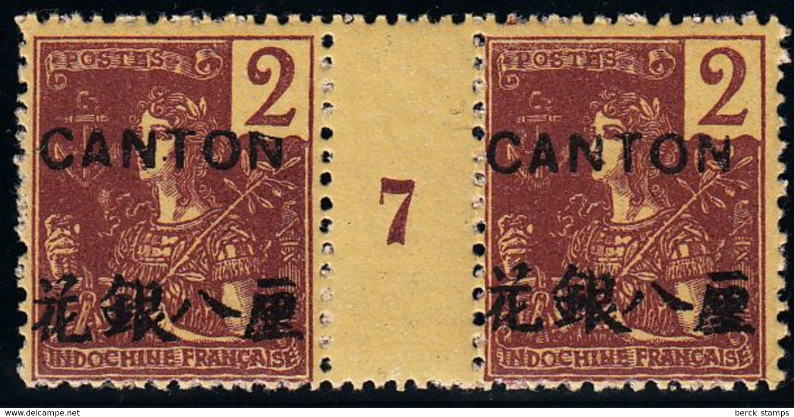 CANTON - N° 34** - MILLÉSIME 7.. - Unused Stamps