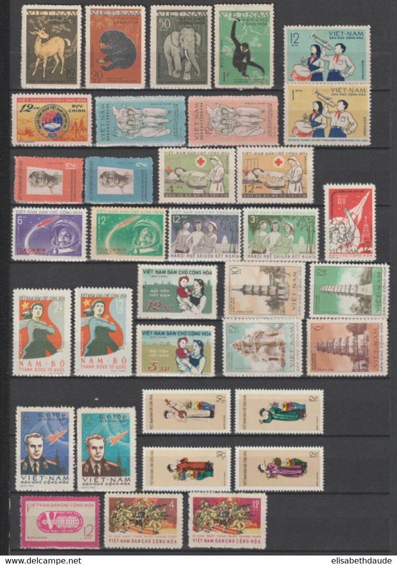 NORD VIETNAM - 1961 - ANNEE COMPLETE SAUF 2 TIMBRES ! YVERT N°213/253 (SAUF 224/25) NEUFS - COTE = 220.5 EUR - Viêt-Nam