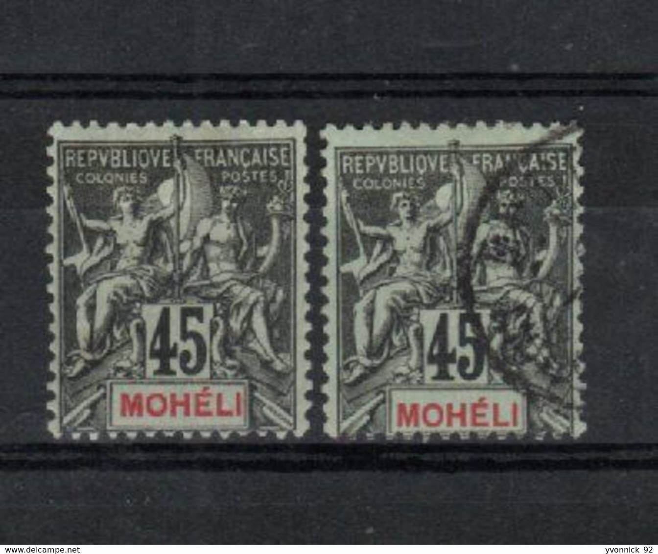 Mohelie - '1906 - 2 Timbres 45c _ N°11 - Autres & Non Classés